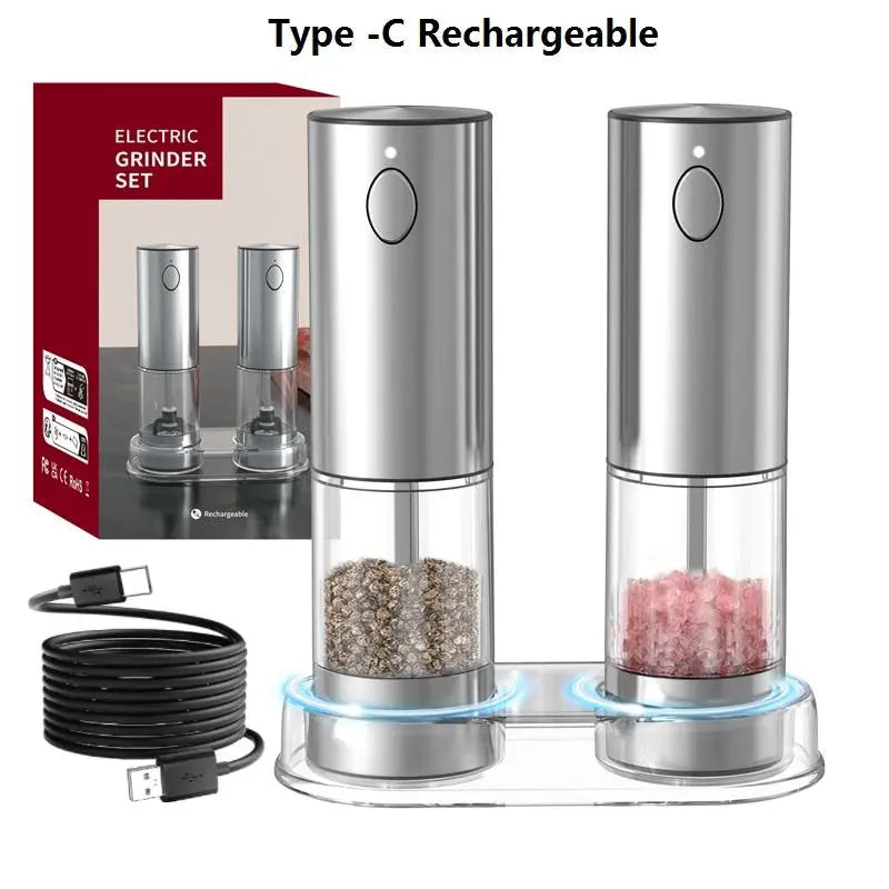 Electric Salt & Pepper Grinder Set