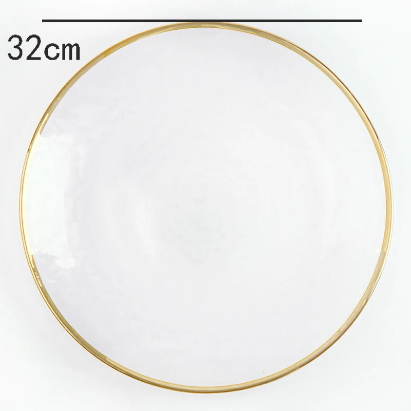 Classic Black with Gold Pattern Porcelain Tableware Set Plate Tableware Dinnerware Tableware Cutlery Set Glass Dinner Service