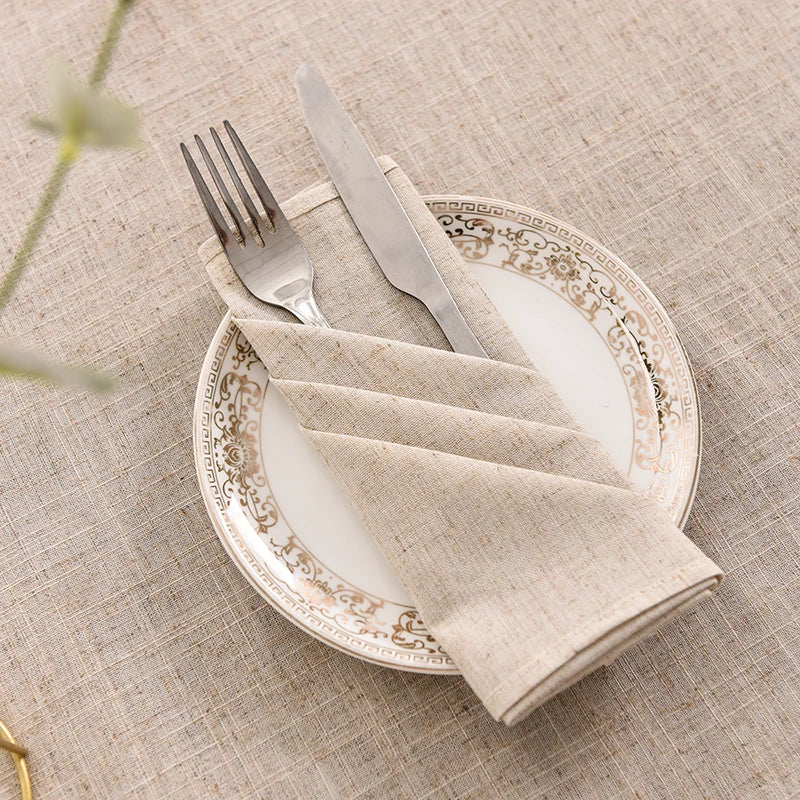 12 Pieces Linen Napkins Party Tablecloths Dinner Napkins Restaurant Home Wedding Linen Napkins Restaurant Wedding Cloths