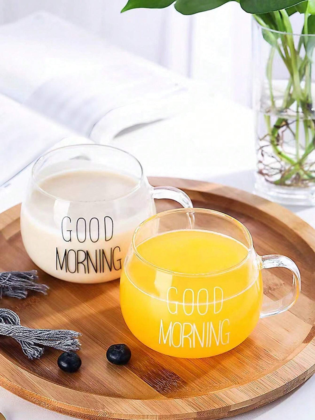 Transparent Juice Cup Breakfast Cup Alphabet Oatmeal Cup Coffee Cup Couple Glass 1Pc