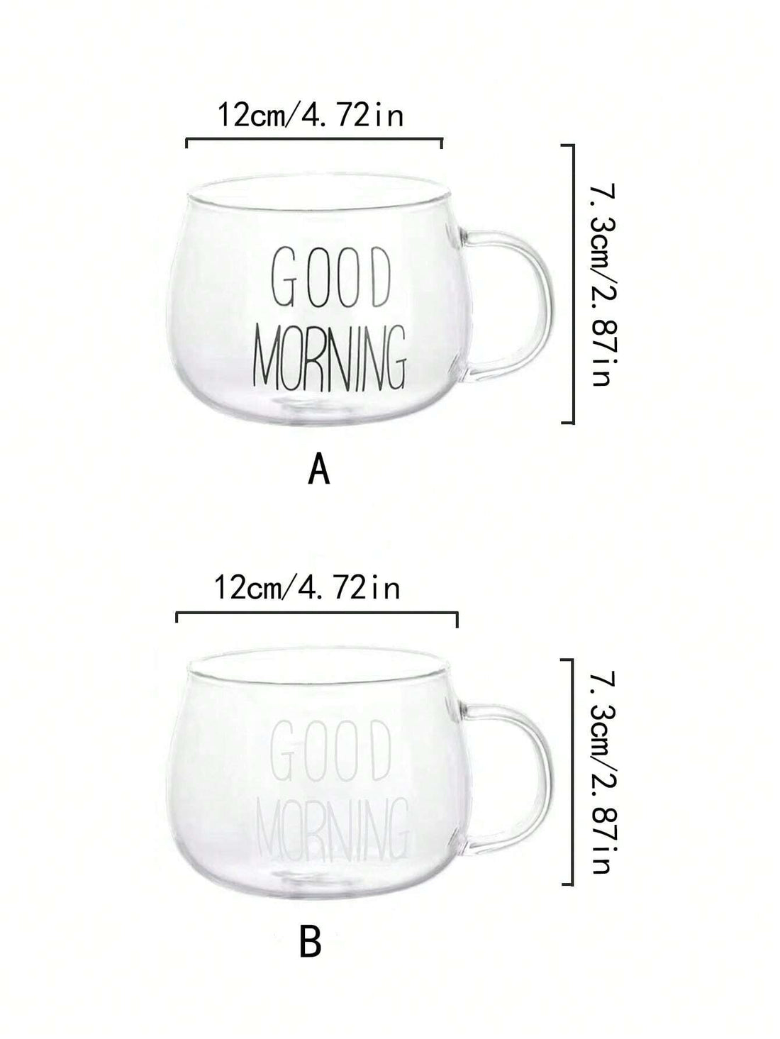 Transparent Juice Cup Breakfast Cup Alphabet Oatmeal Cup Coffee Cup Couple Glass 1Pc