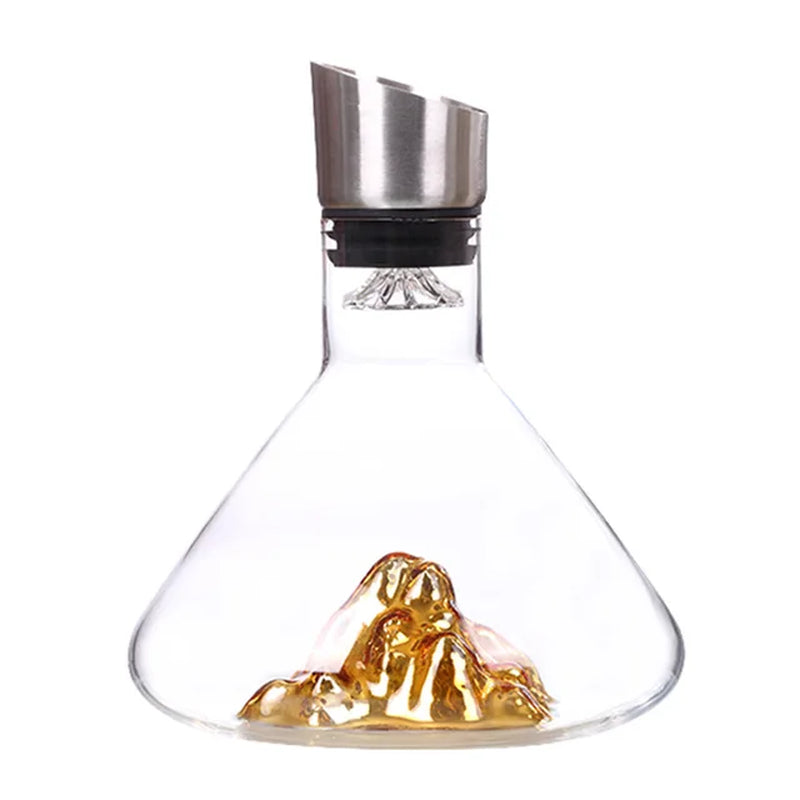 1.5L Decanter Wine Creative Wine Decanter Transparent Iceberg Design Lead-Free Crystal Glass Wine Accessories Barware Decanters