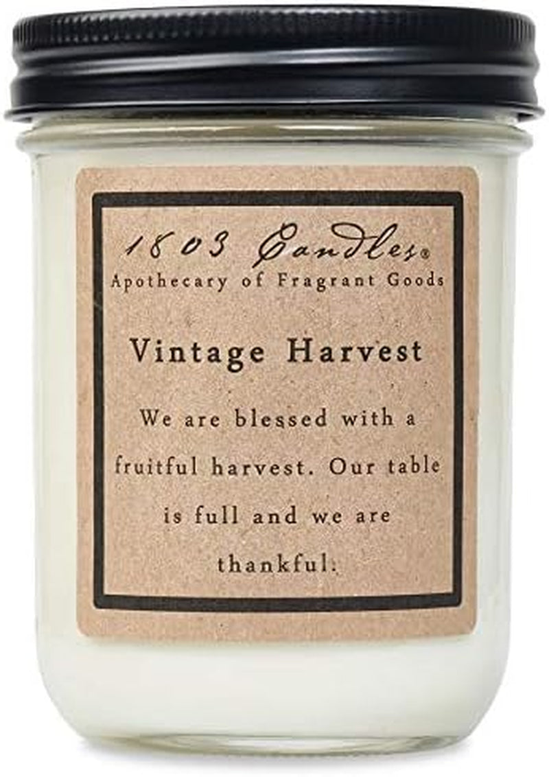 1803 Candles - 14 Oz. Jar Soy Candles - (Vintage Harvest)