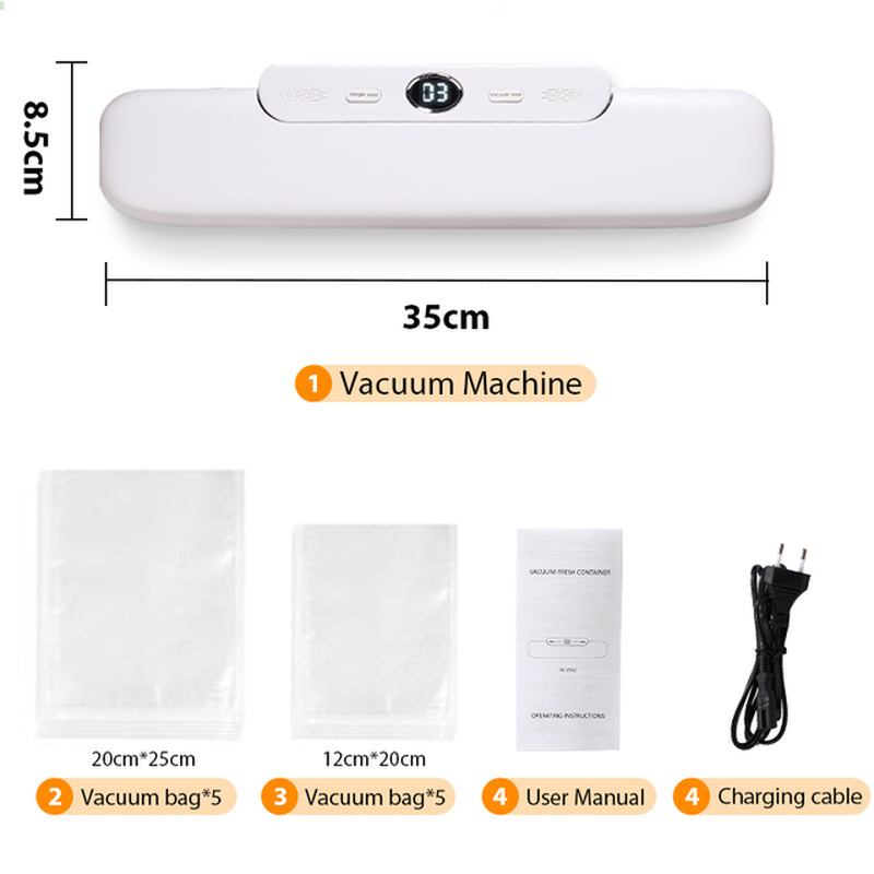 Food Vacuum Sealer with Free 10Pcs Vacuum Bags