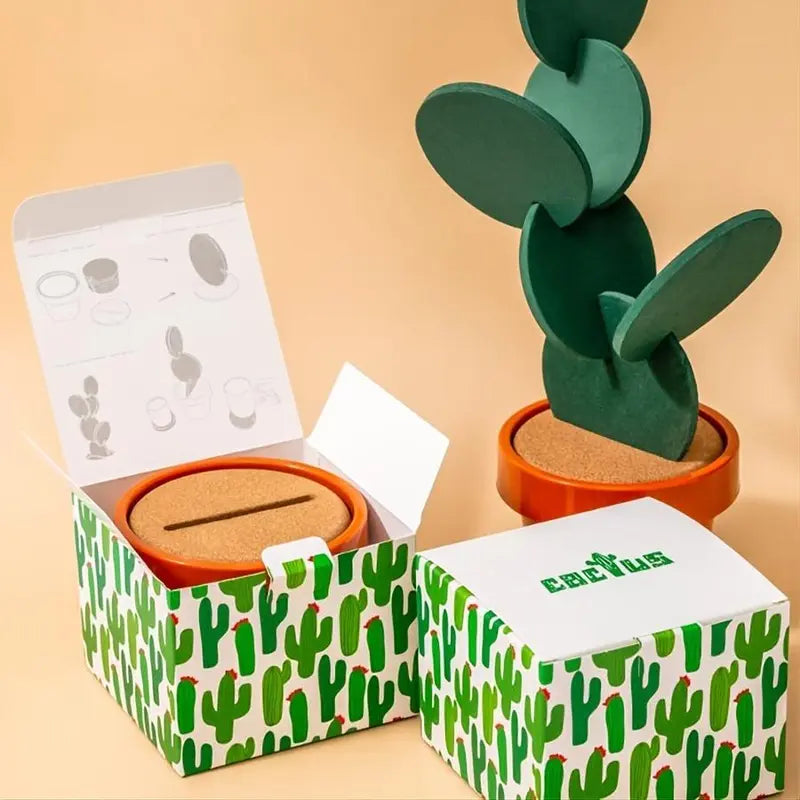 Cactus Design Coaster Set