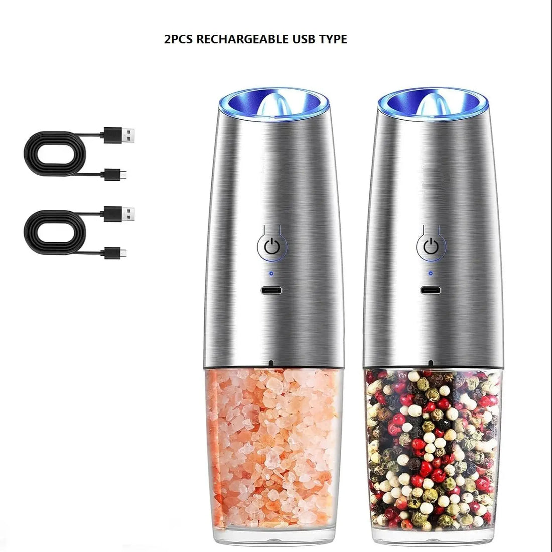 Electric Salt & Pepper Grinder Set