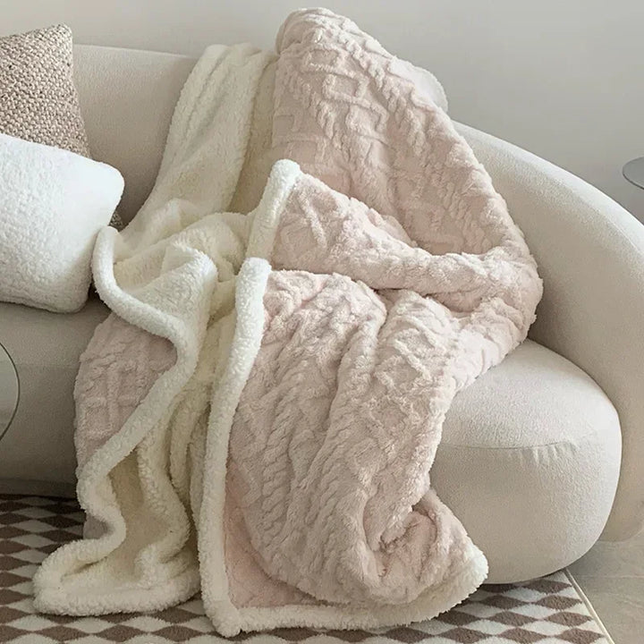 New Super Warm Blanket Luxury Thick Blankets for Beds Coral Fleece Blankets and Throws Winter