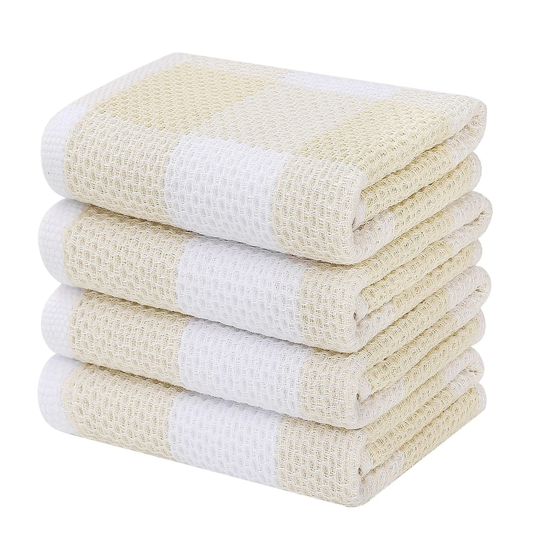 100% Cotton Dishcloth Waffle Weave Check Kitchen Towel Absorbent Cleaning Towel Super Soft Kitchen Cloths Household Towel