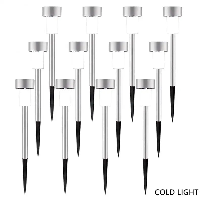 Outdoor Solar Lawn Floor Lamp Stainless Steel Solar Garden Decorative Lamp Lights Lighting Outdoor Lighting Decorative Lamps