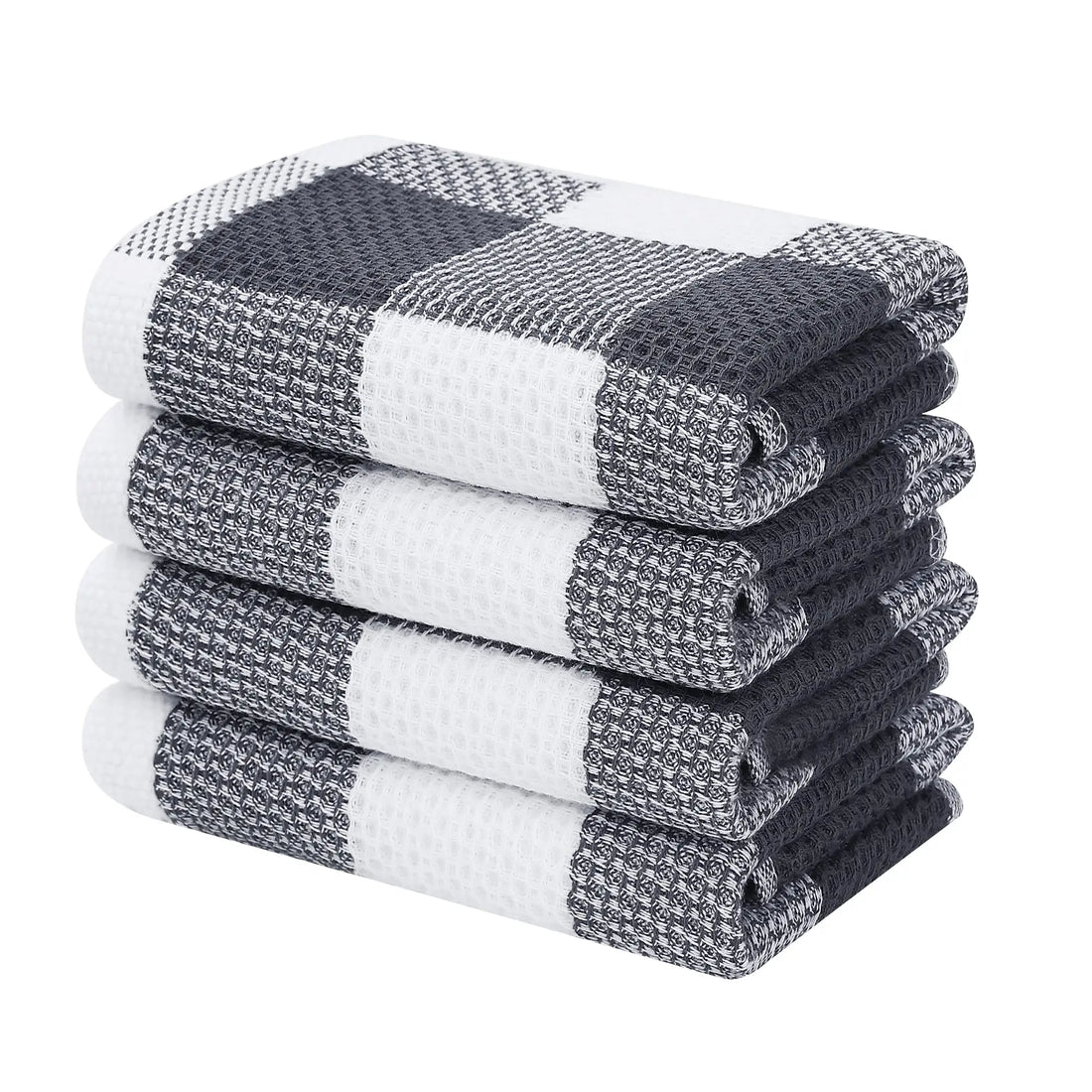 100% Cotton Dishcloth Waffle Weave Check Kitchen Towel Absorbent Cleaning Towel Super Soft Kitchen Cloths Household Towel