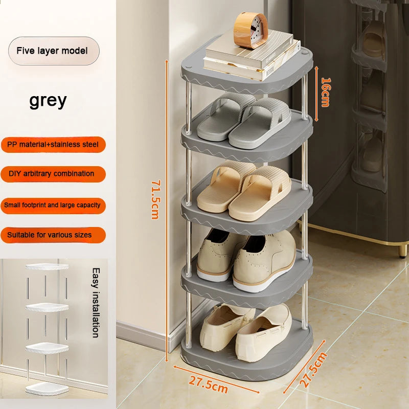 Simple Multi-Layer Shoe Organizer Simple Shoes Rack Plastic Storage Cabinet Bedroom Storage Cabinet Plastic Creative Shoe Rack