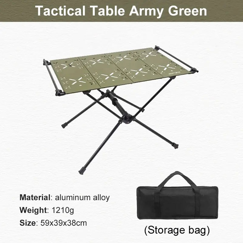 WESTTUNE Camping Folding Table Portable Aluminum Alloy Lightweight Table with Accessories Multifunctional Outdoor Table