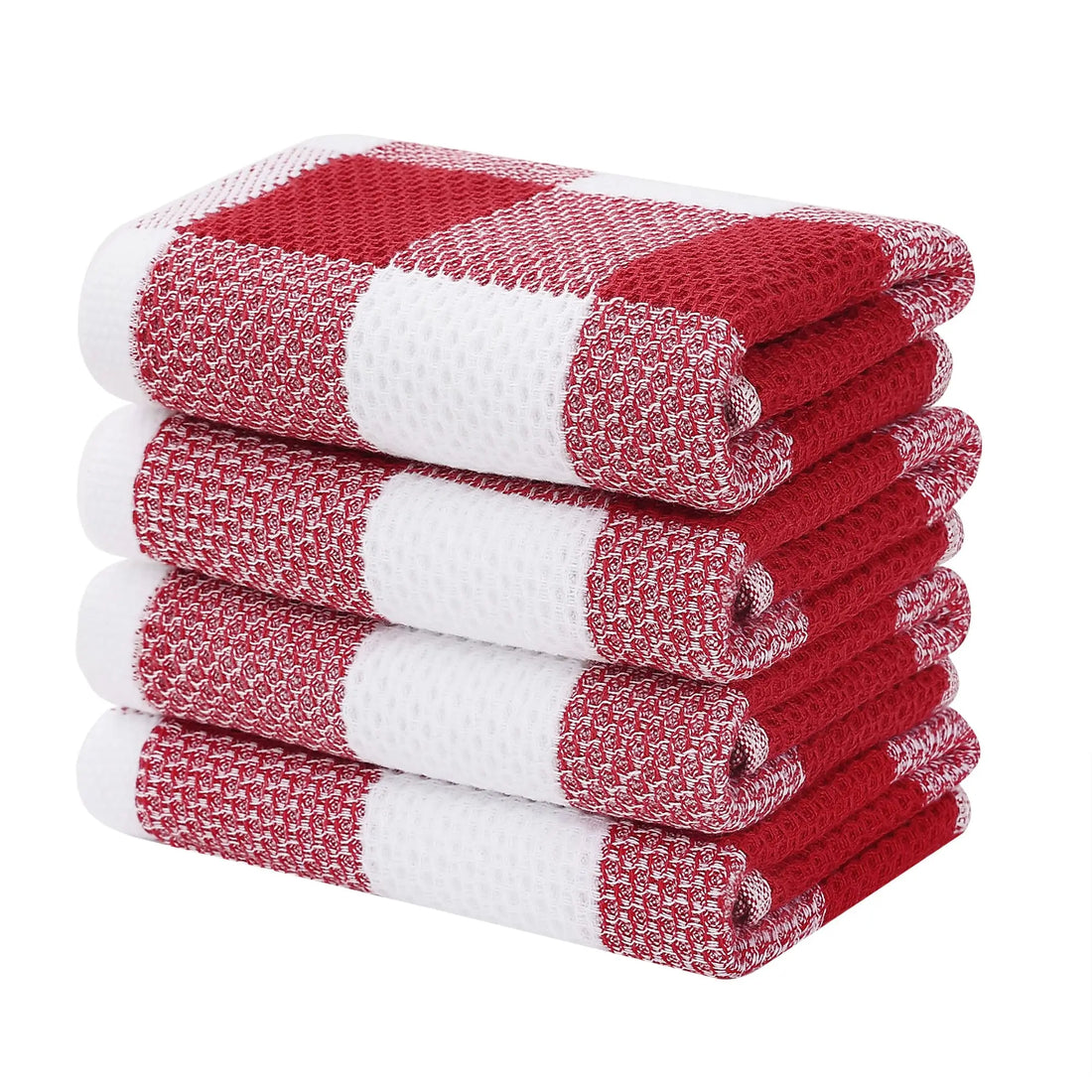 100% Cotton Dishcloth Waffle Weave Check Kitchen Towel Absorbent Cleaning Towel Super Soft Kitchen Cloths Household Towel