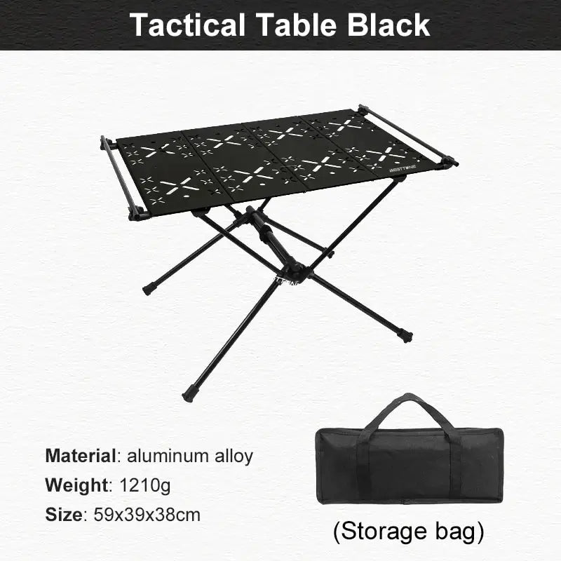 WESTTUNE Camping Folding Table Portable Aluminum Alloy Lightweight Table with Accessories Multifunctional Outdoor Table