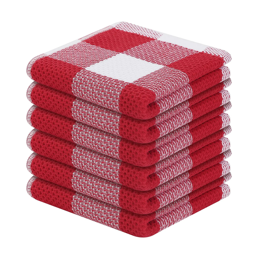 100% Cotton Dishcloth Waffle Weave Check Kitchen Towel Absorbent Cleaning Towel Super Soft Kitchen Cloths Household Towel