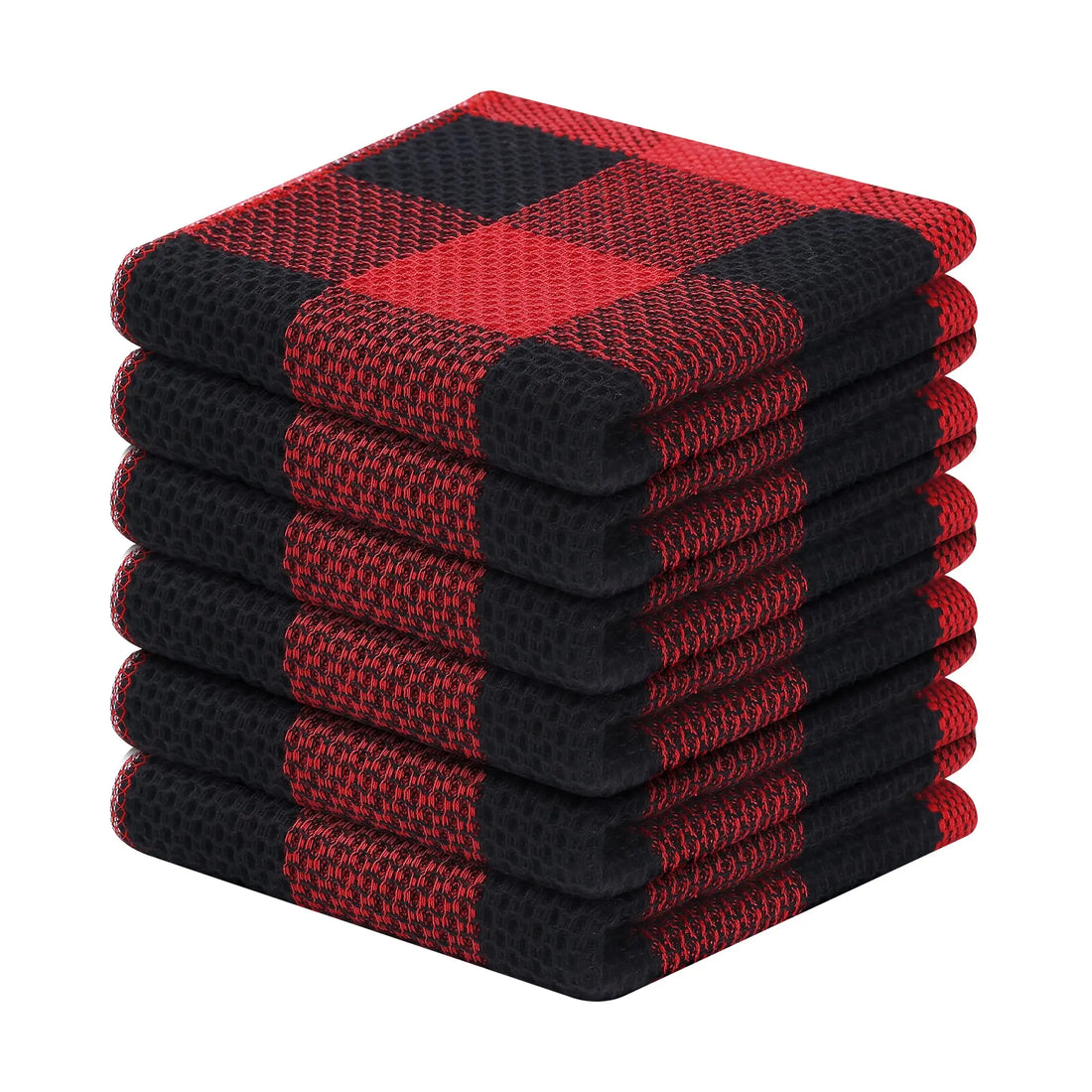 100% Cotton Dishcloth Waffle Weave Check Kitchen Towel Absorbent Cleaning Towel Super Soft Kitchen Cloths Household Towel