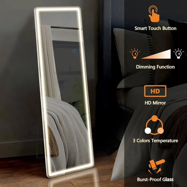 Modern 3-Color LED Full-Body Mirror