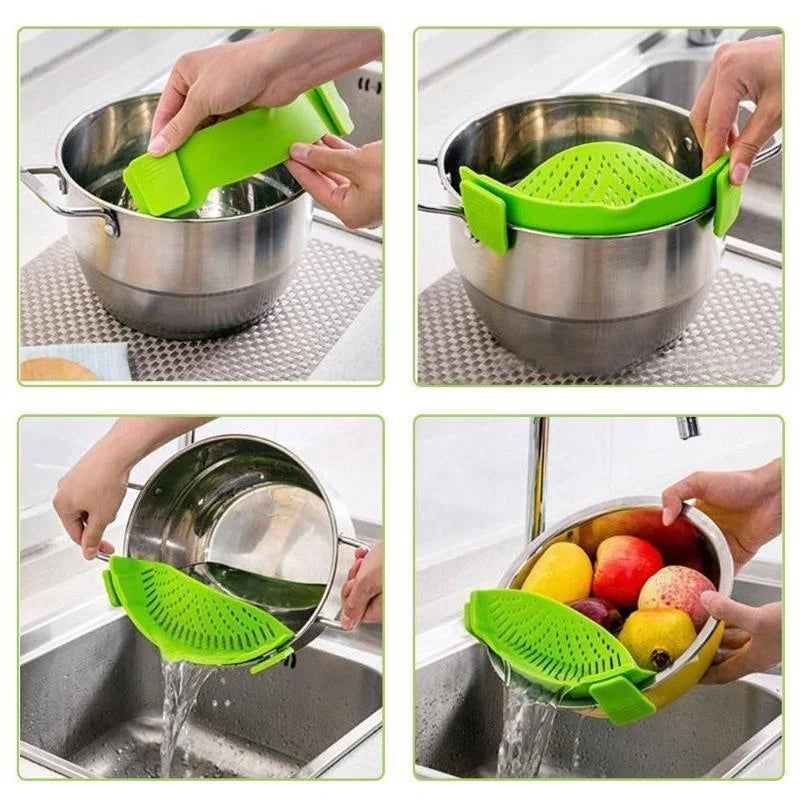 Anti Spill Strainer