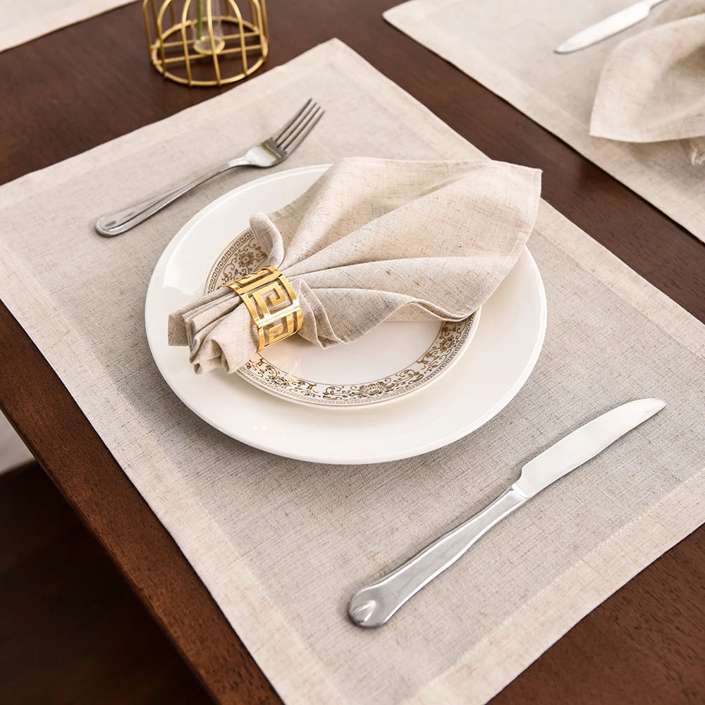 12 Pieces Linen Napkins Party Tablecloths Dinner Napkins Restaurant Home Wedding Linen Napkins Restaurant Wedding Cloths