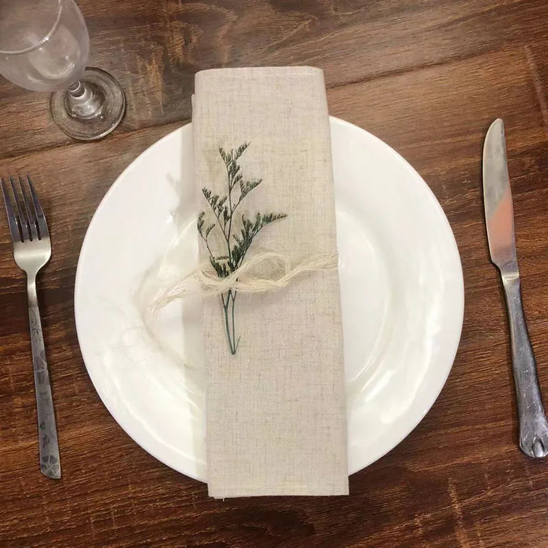 12 Pieces Linen Napkins Party Tablecloths Dinner Napkins Restaurant Home Wedding Linen Napkins Restaurant Wedding Cloths