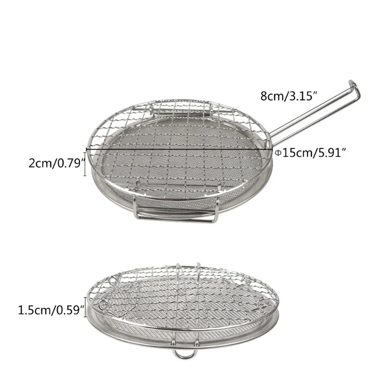 Mini Multifunctional Cookware Convenient Grilling Net Durable Tool for BBQ