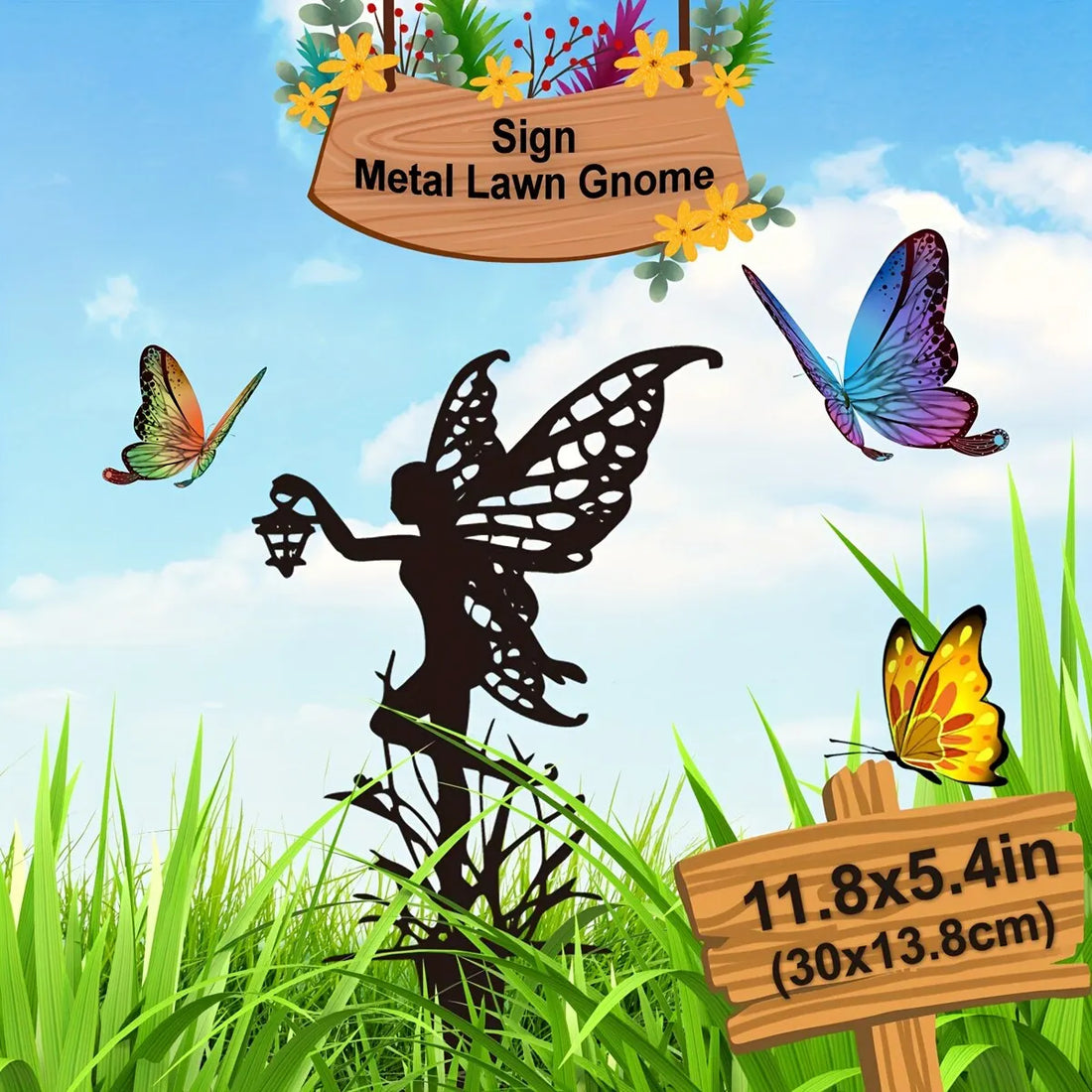 Garden Fairy Metal Outdoor Decor for Your Patio and Lawn